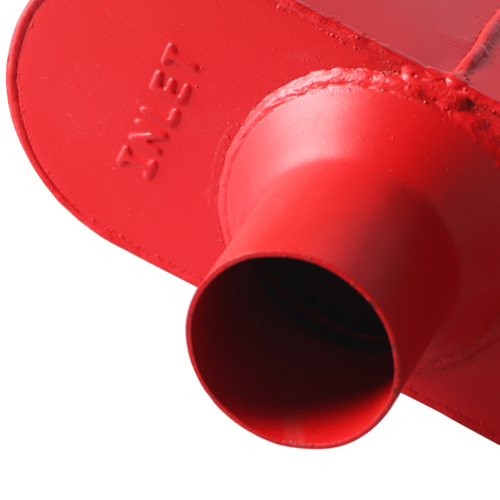 Silenciador de escape Flowmaste pintado de rojo aluminizado de alta calidad